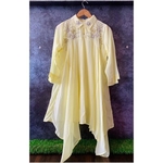 Imported stuff Present decent hand embroidery high low style western dress cum tunic.