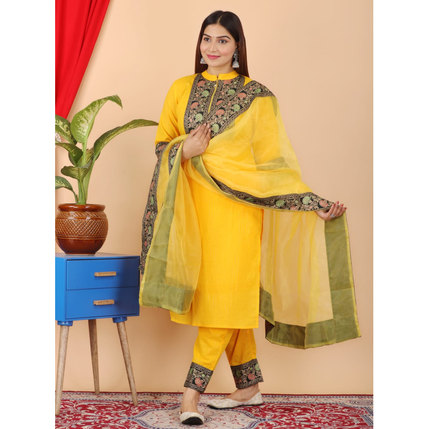 ORGANZA KURTI SET