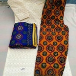 Chanderi Pant with Chikan Kurti and chanderi dupatta
