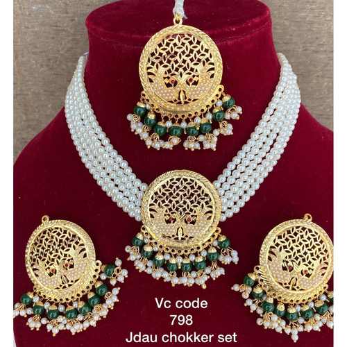 Peacock  Choker Necklace With Beautiful Earrings Tikka Set