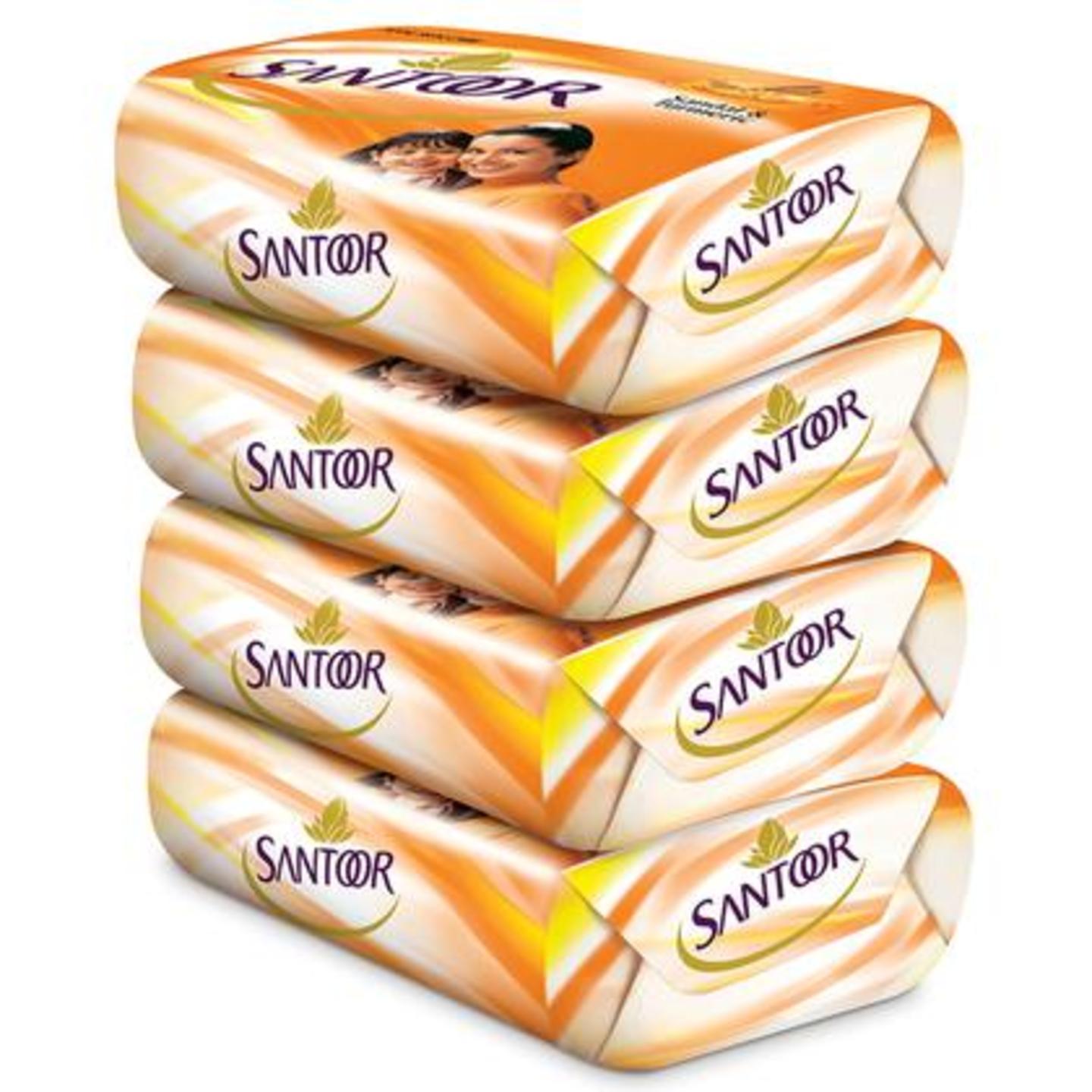 Santoor Sandal & Turmeric Soap 125 g (Pack of 4)