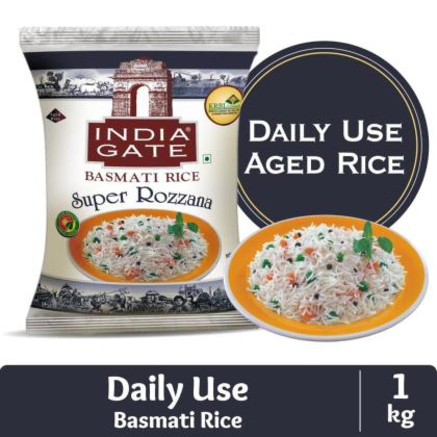 Indiagate Basmati Super Rozzana 1kg Pouch