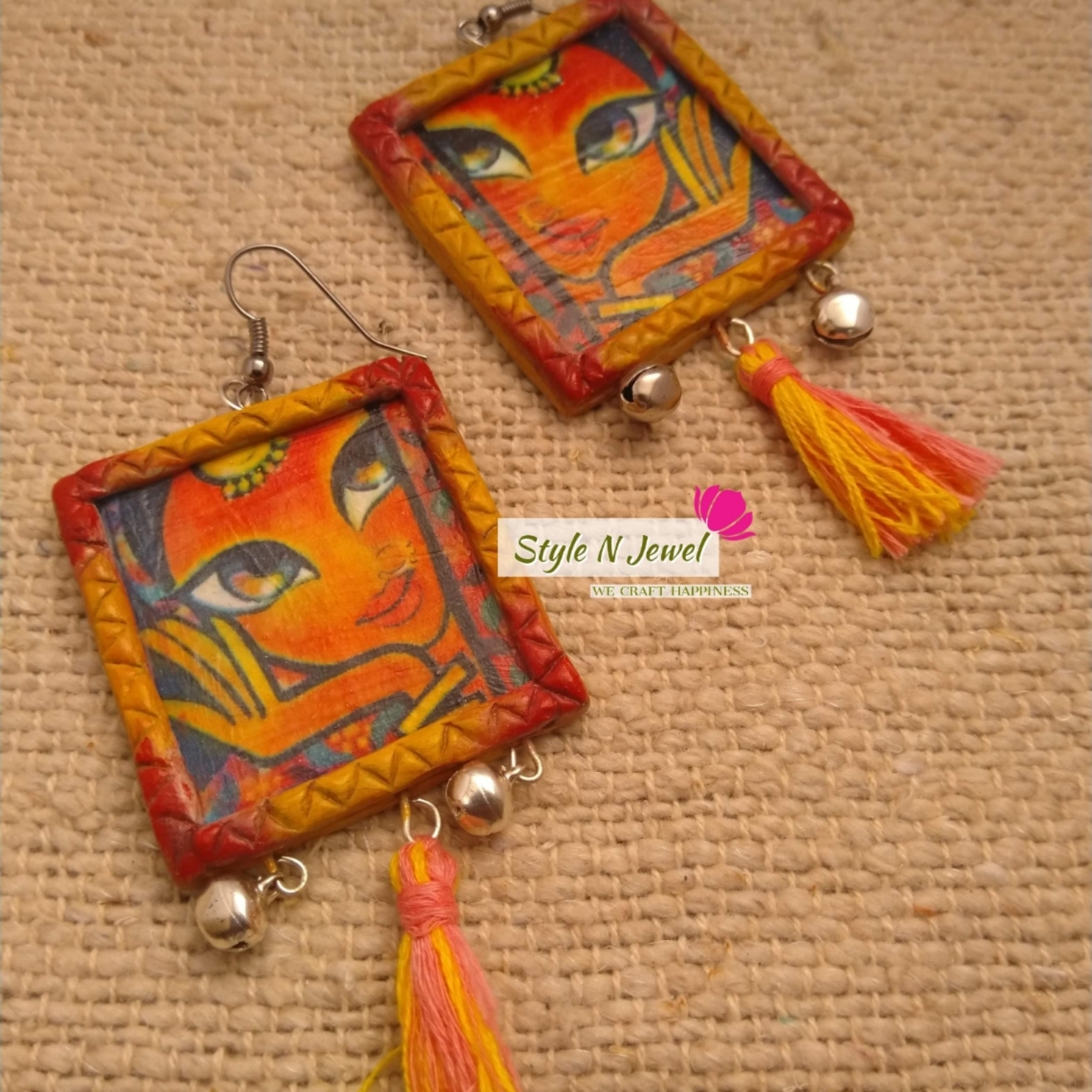 Clay Earring Indian Women