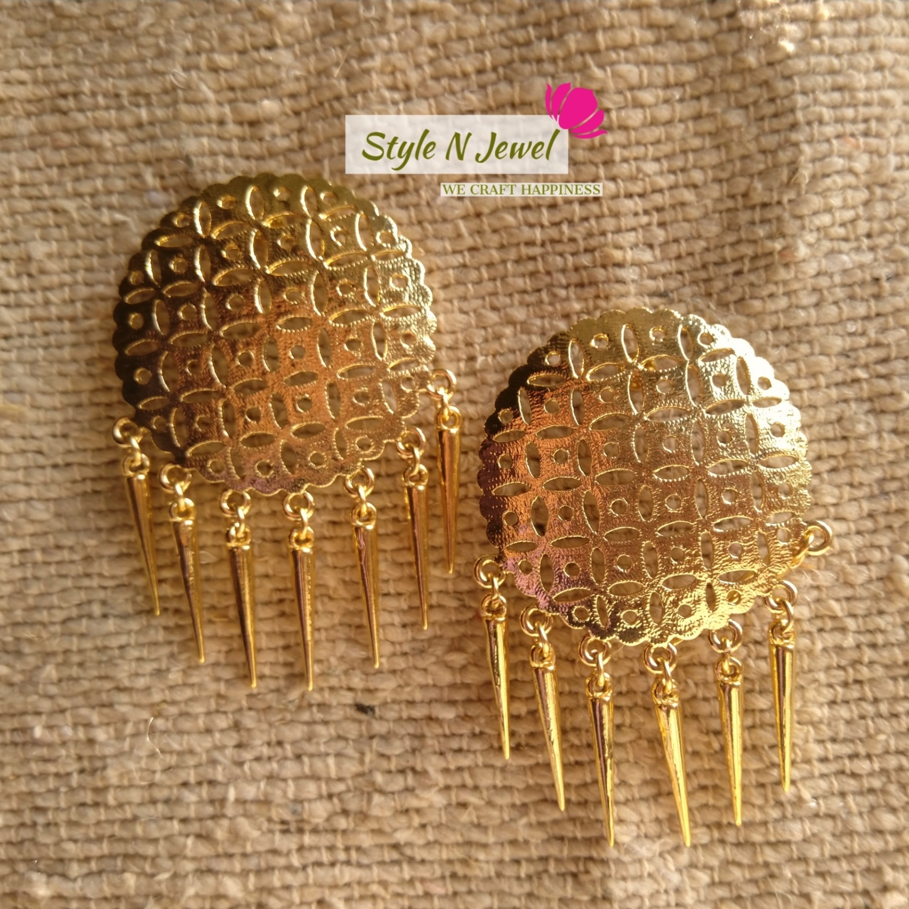 Brass earrings