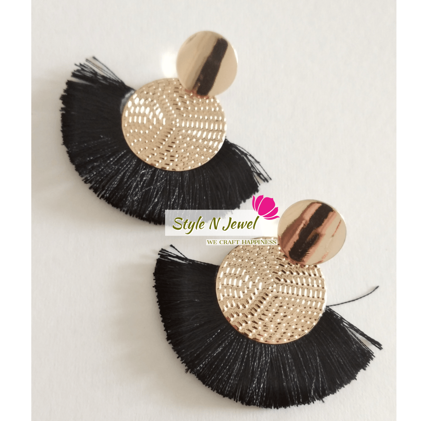 Fashion Earrings Black tassel