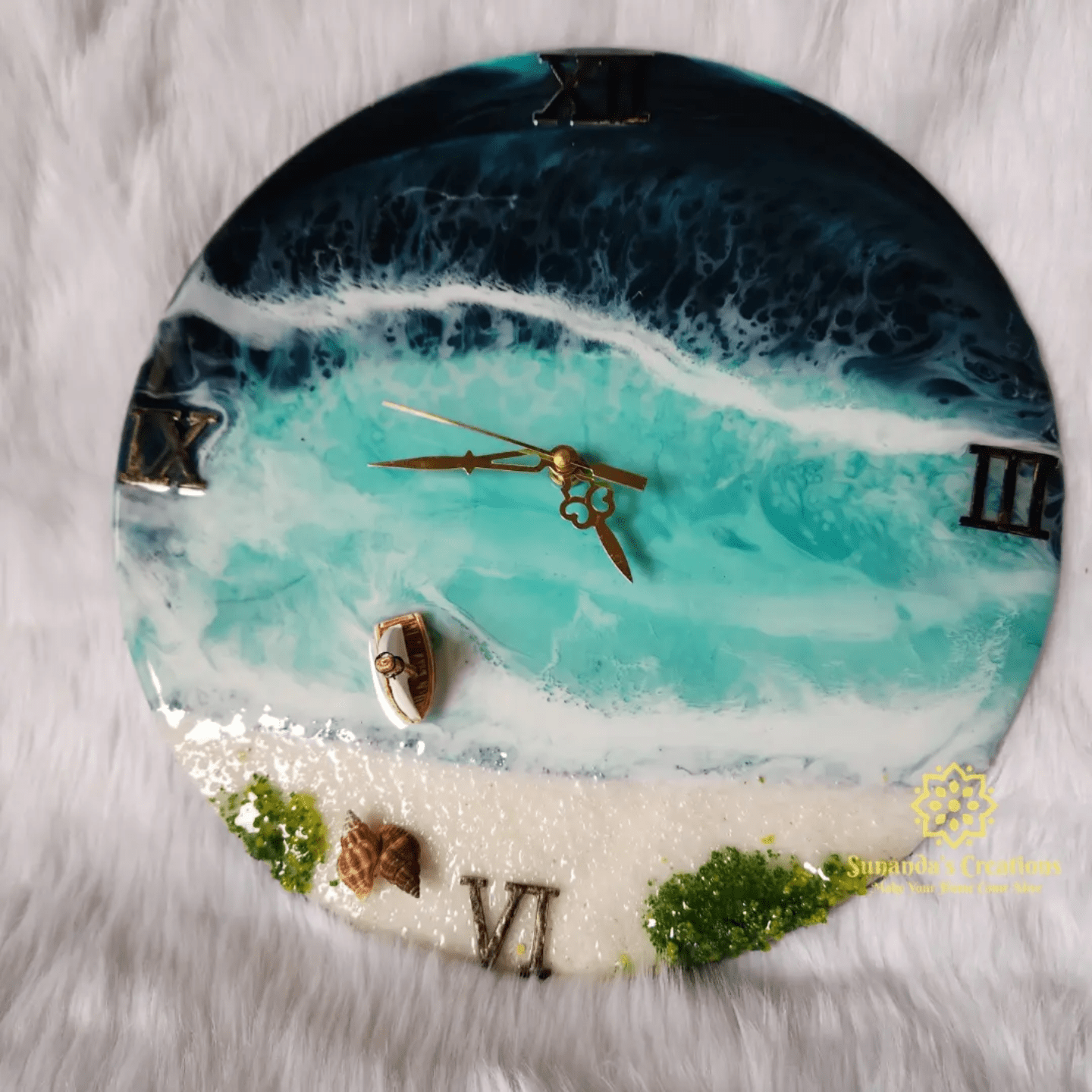 12 Resin Wall Clock  Home Decor  Premium Quality