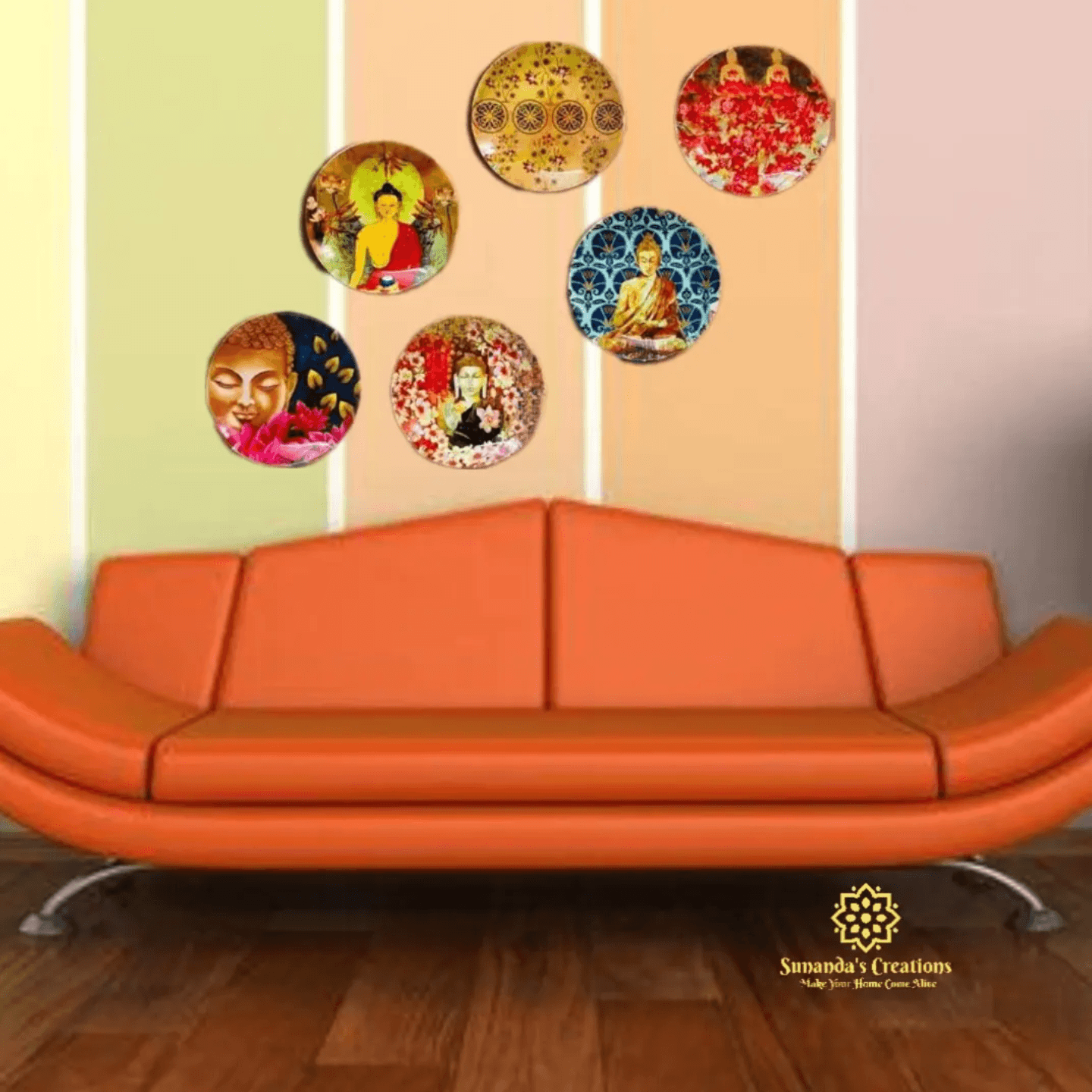 Buddha Wall PlateDecoupage art