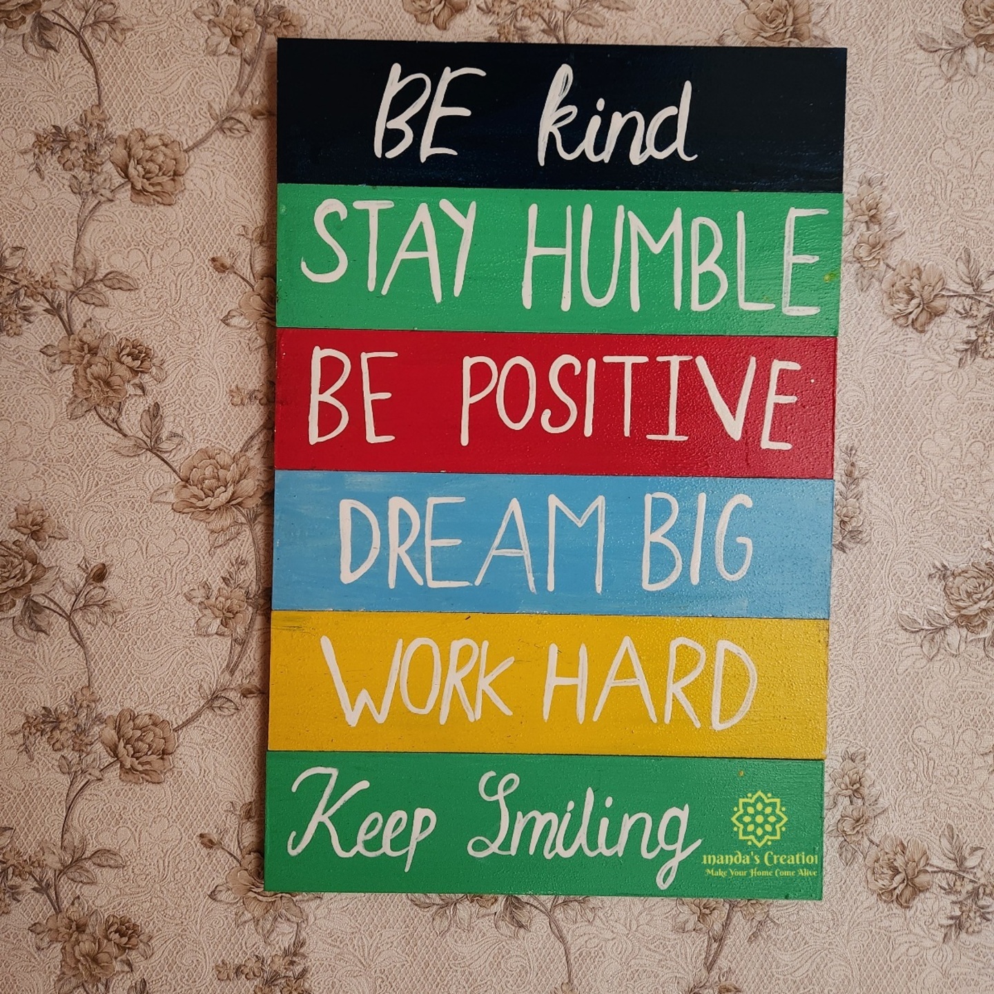 Handpainted Wall Hanging/Motivational quotes