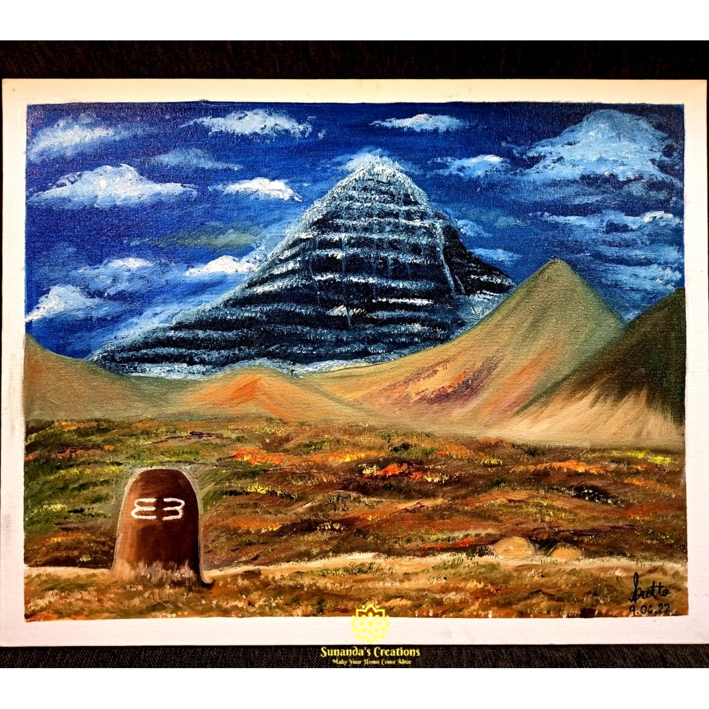 Mount Kailash/Shiv Ling/Wall Painting/Hand painted/Oil Painting