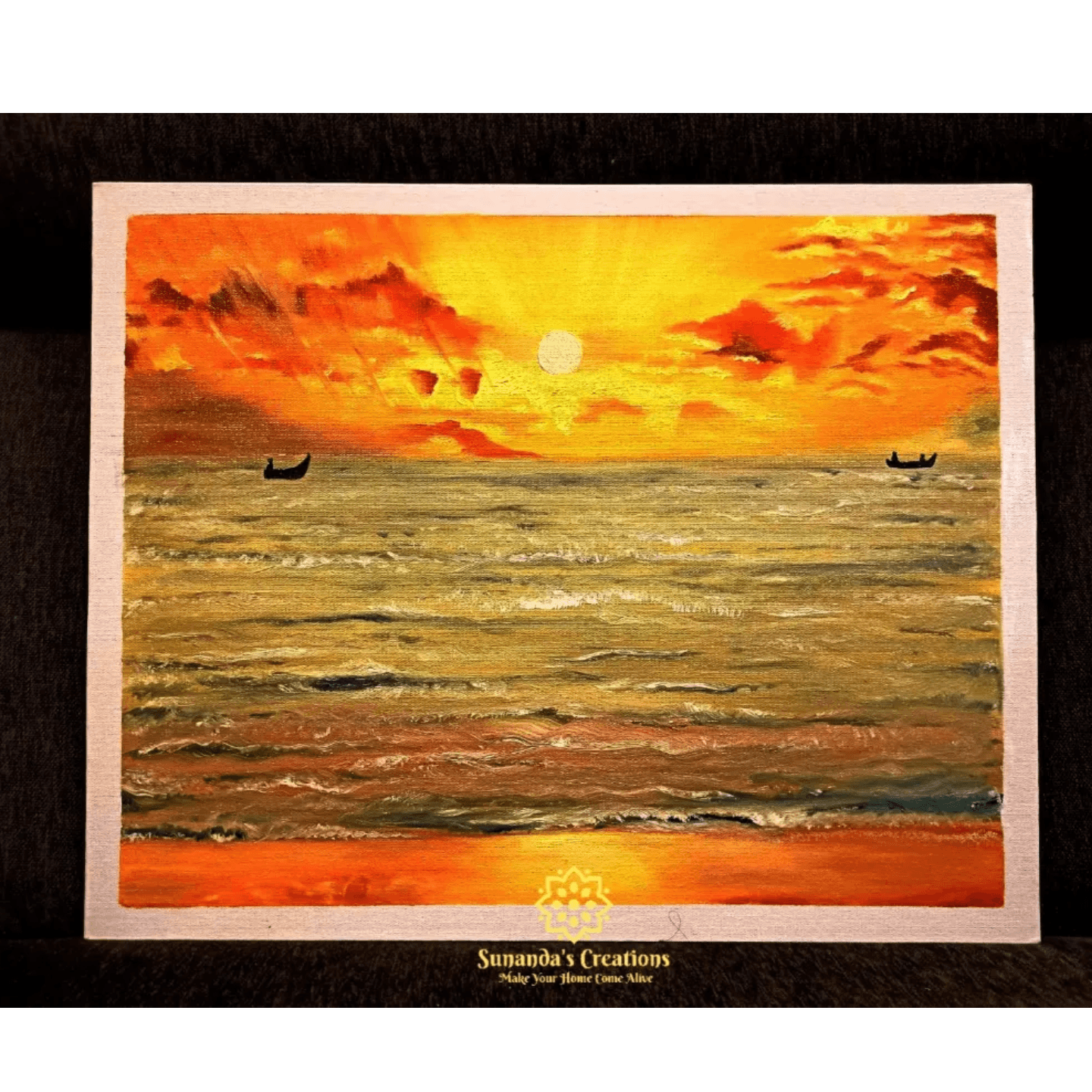 Sunrise at BeachWall PaintingHand PaintedOil Painting