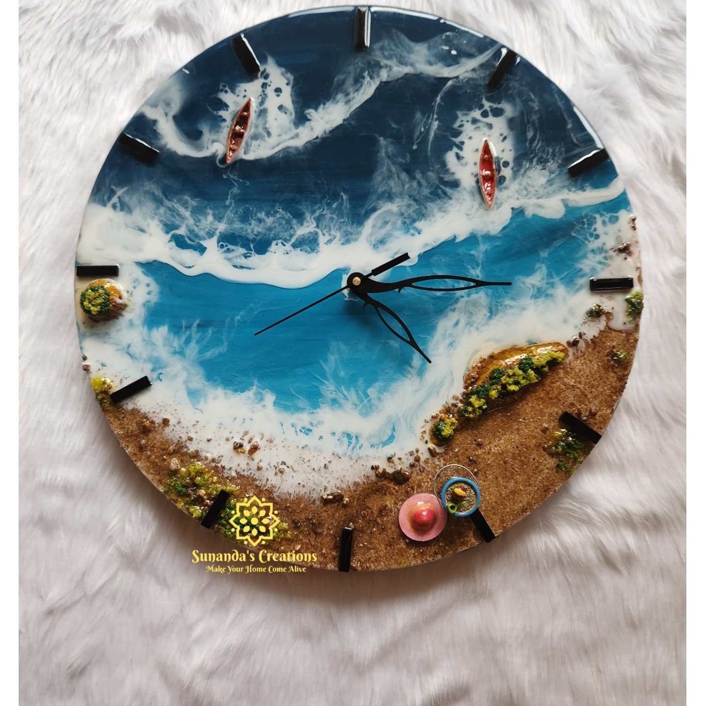 14" Resin Wall Clock | Home Decor | Premium Quality | Big Size Wall Clock | 