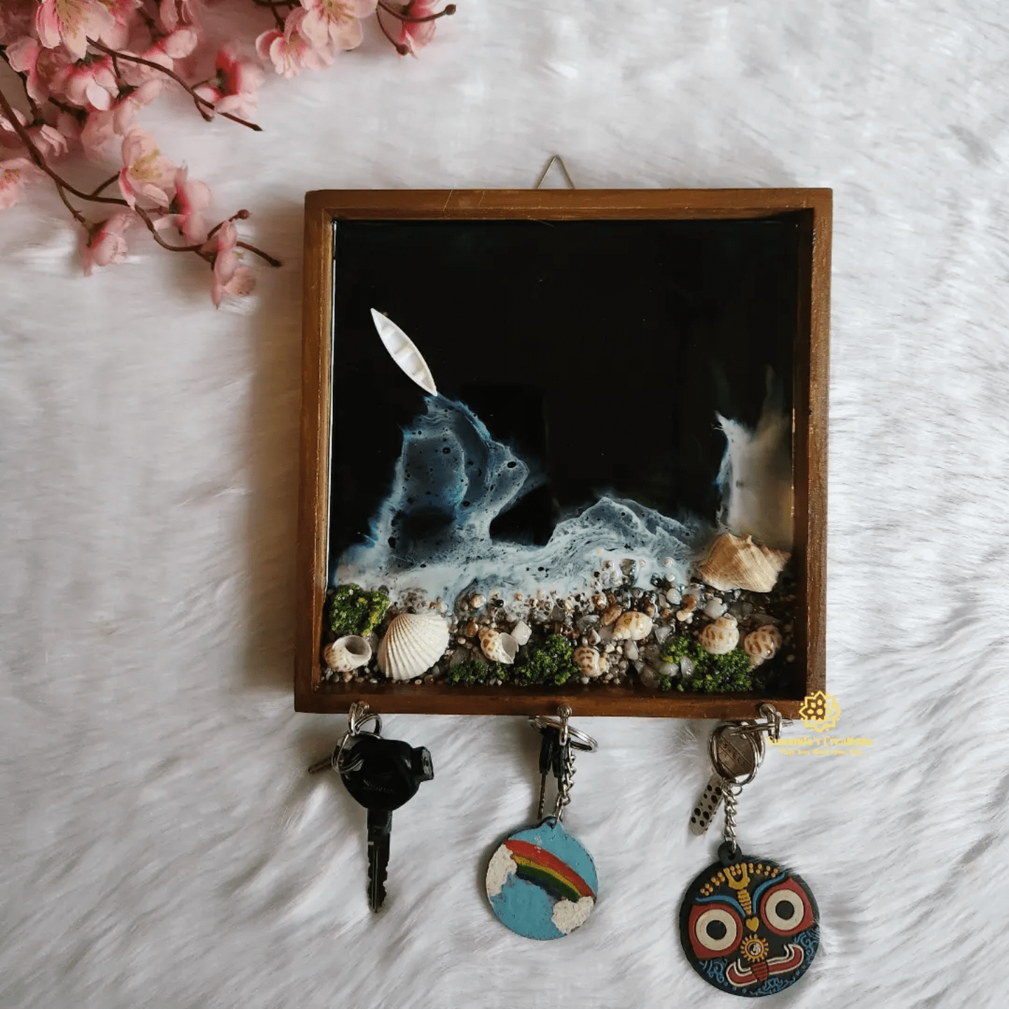 Ocean Theme Resin Key Holder