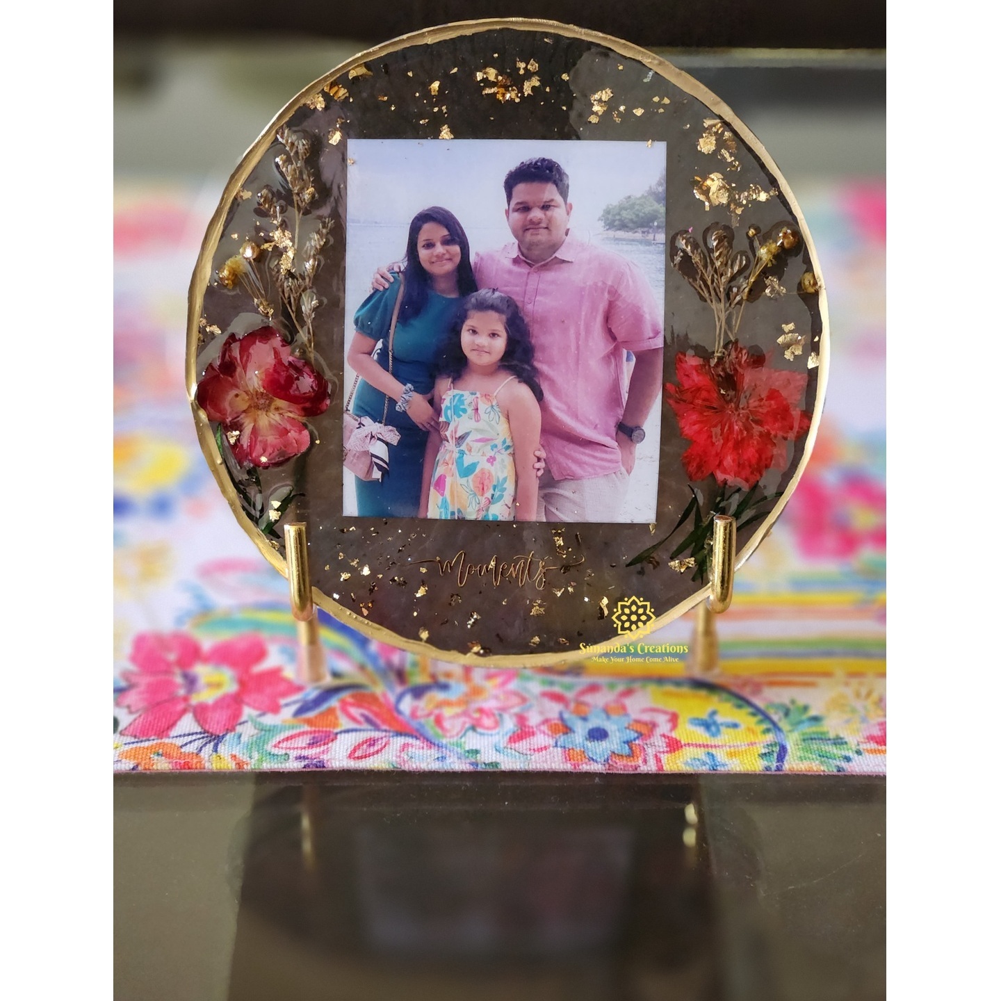 6 Personalized Photo FrameHandmade Gifts Golden & Black