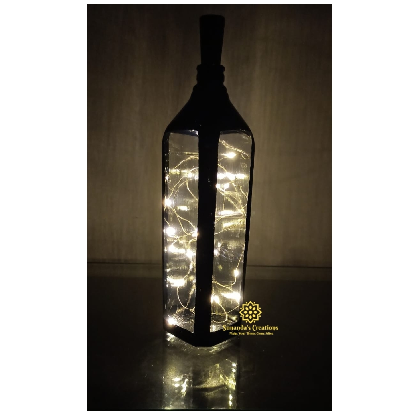 Lantern DesignHand PaintedBottle Lamp