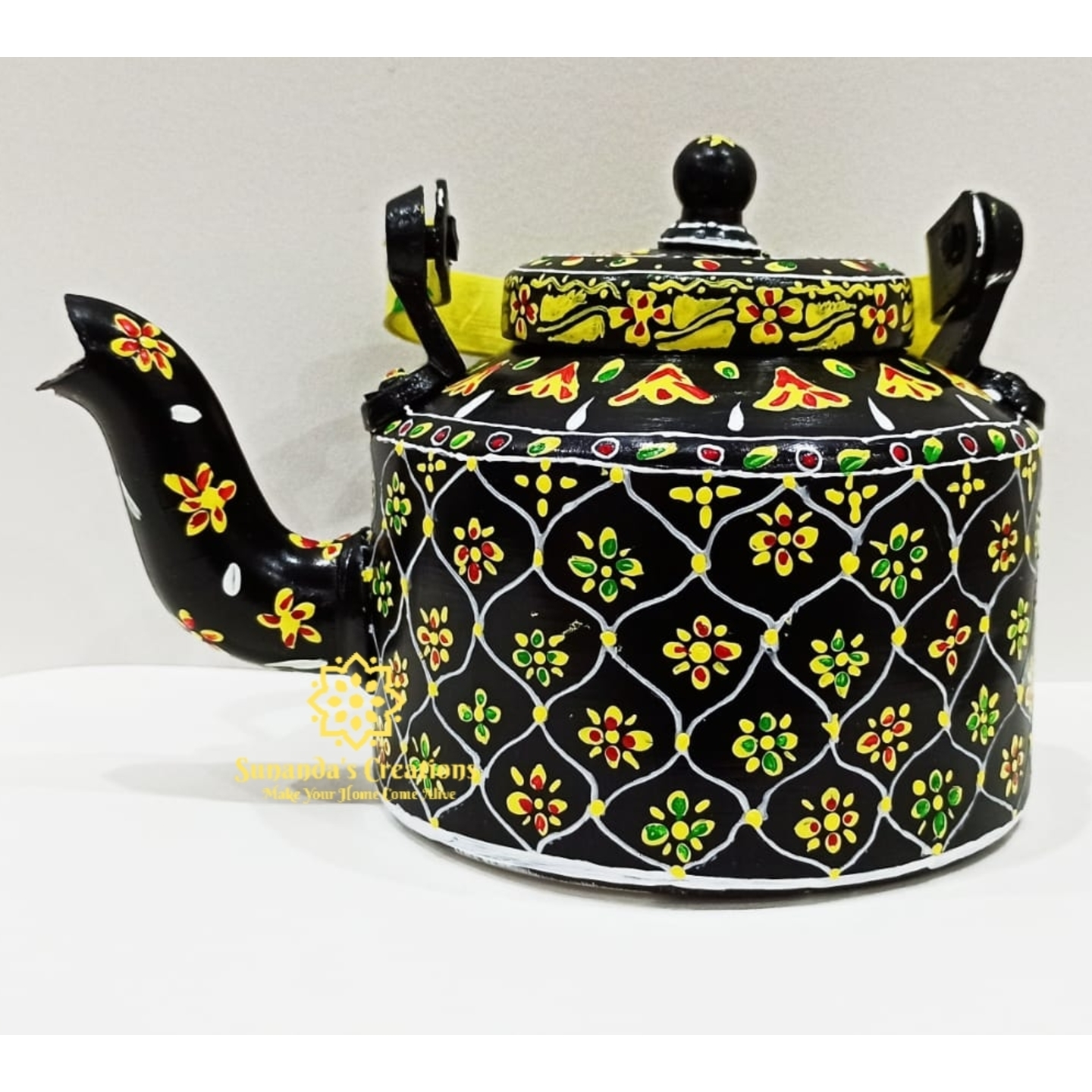 Jafri DesignHand PaintedKettle Black