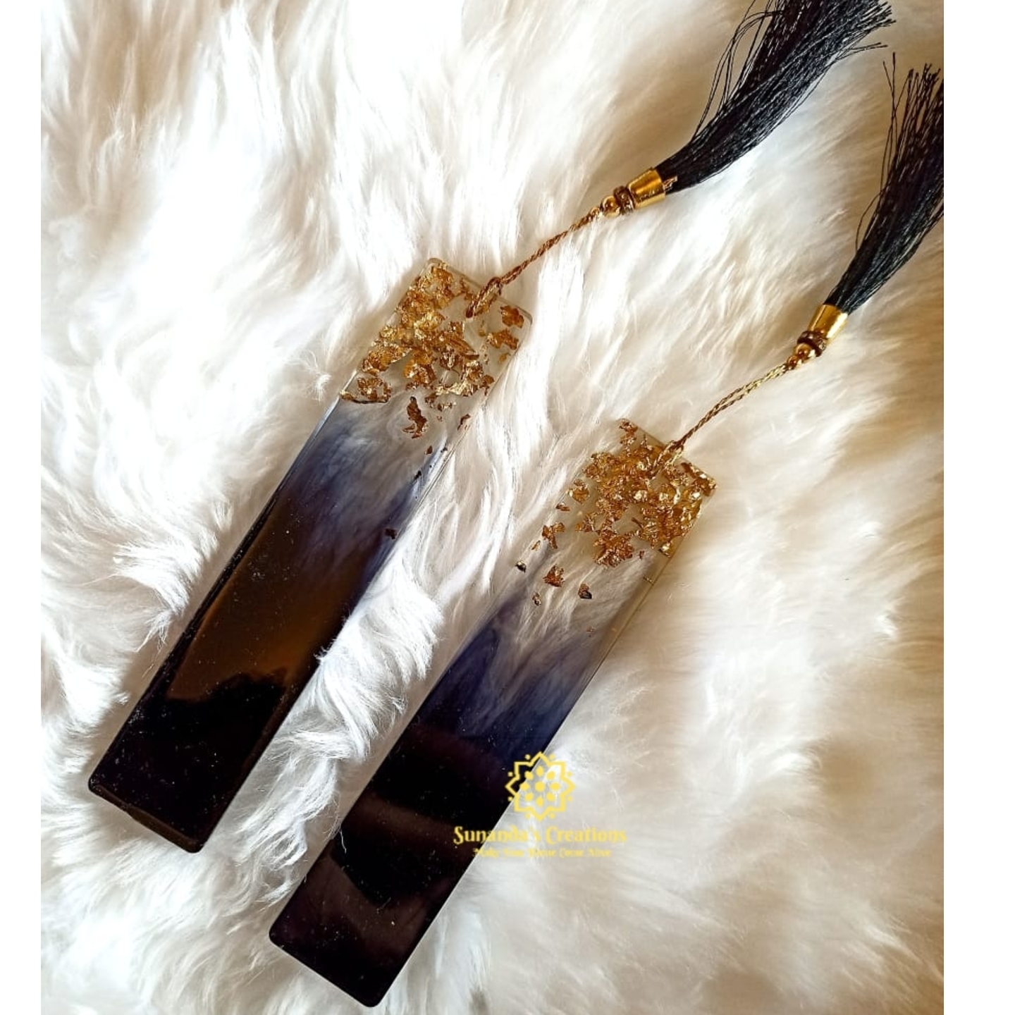 Resin Bookmarks Black