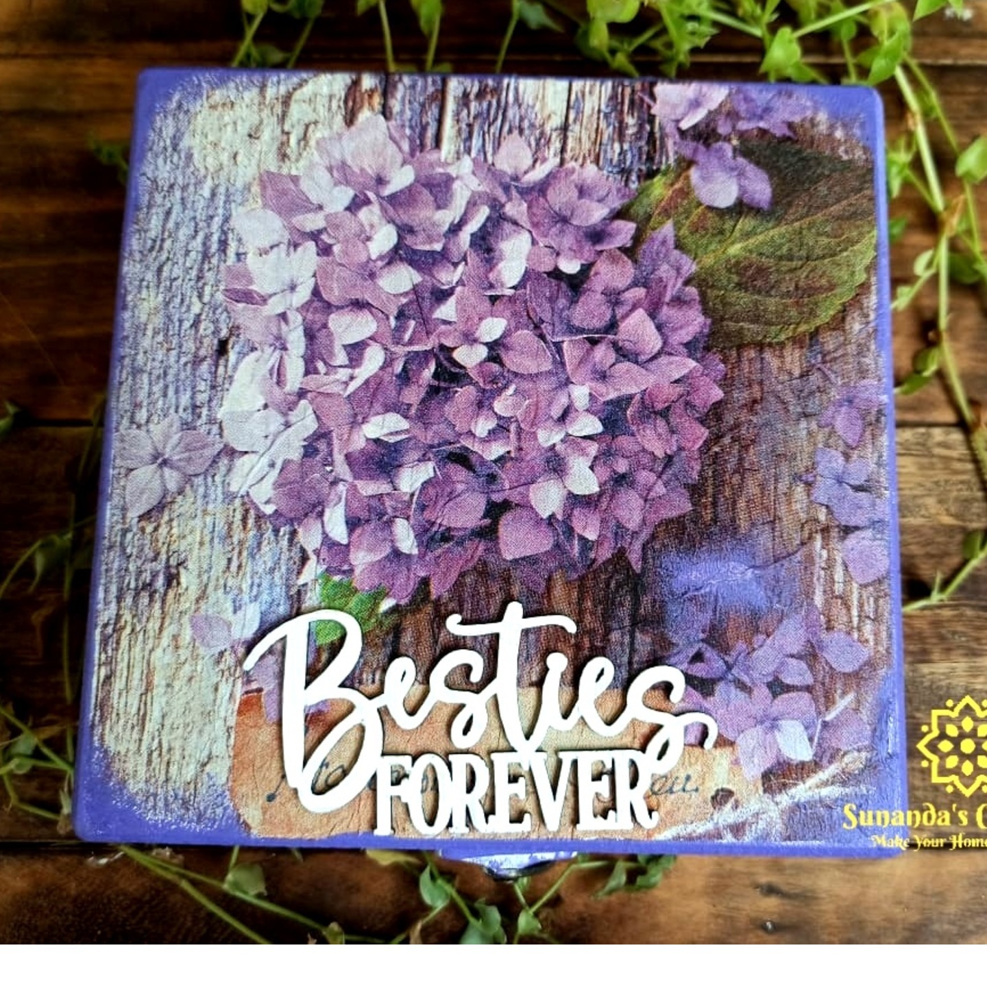 Decoupage Jewellerry Box (Purple)