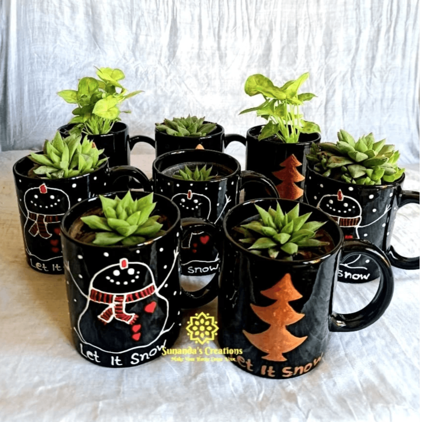 Handpainted Coffee Mug Planter