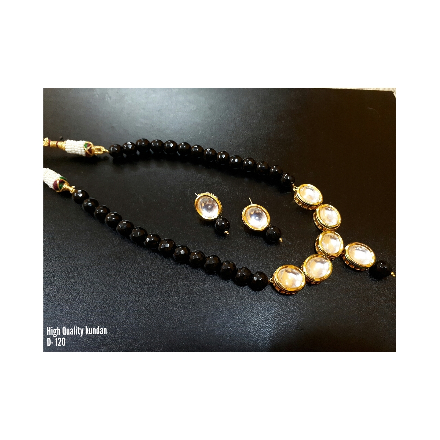 High Quality Necklace Set With Earring Black Onyx Pearl