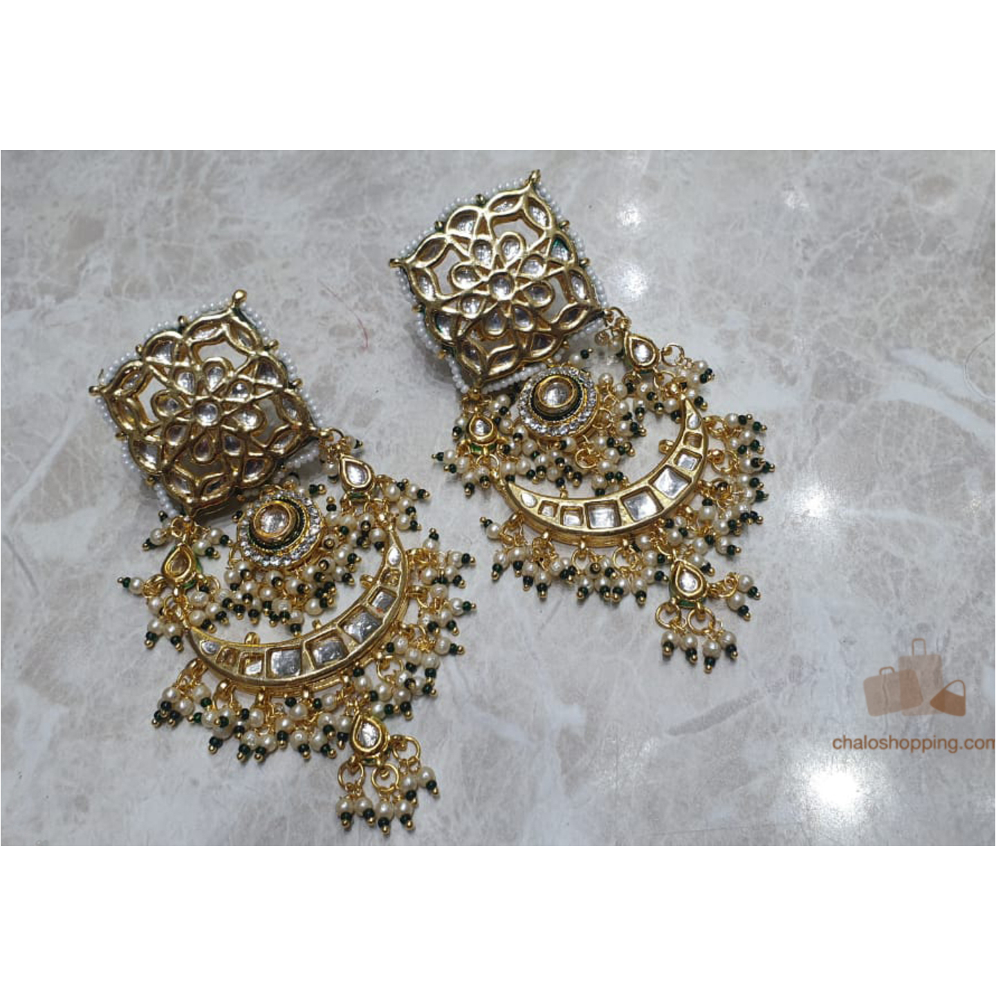 Kundan Inspired Chakor Earring