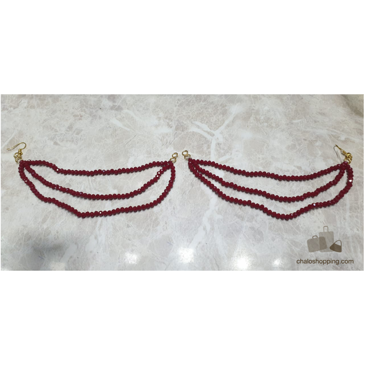 Red Crystal Earchain