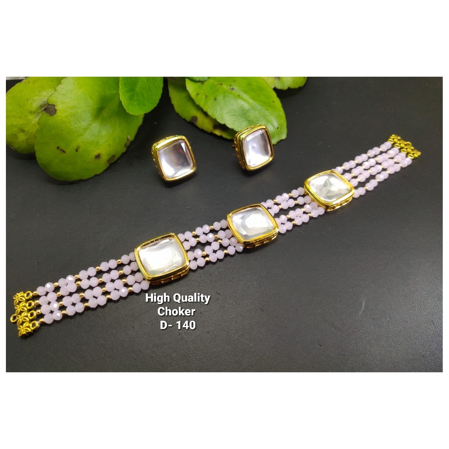 Kundan Choker Turquoise  with Earrings