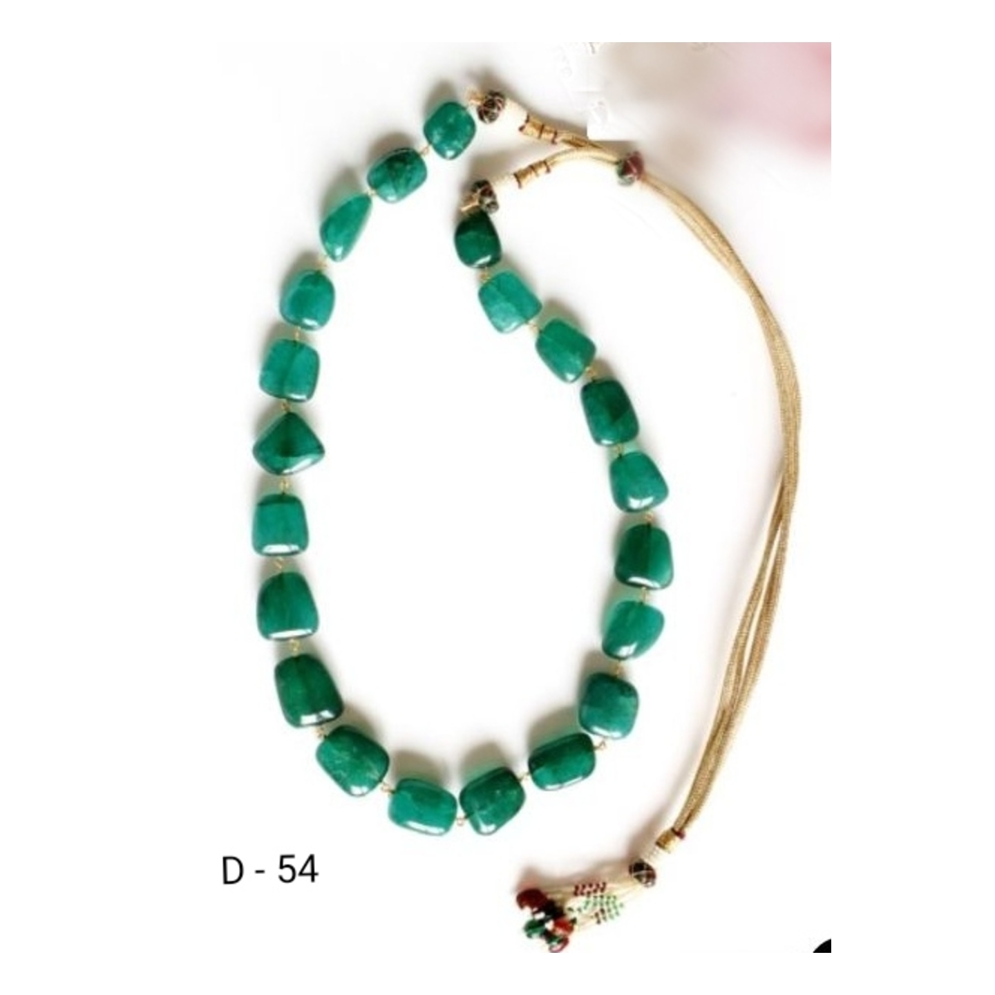Kundan Neckline Set Sky Blue Onyx Stone