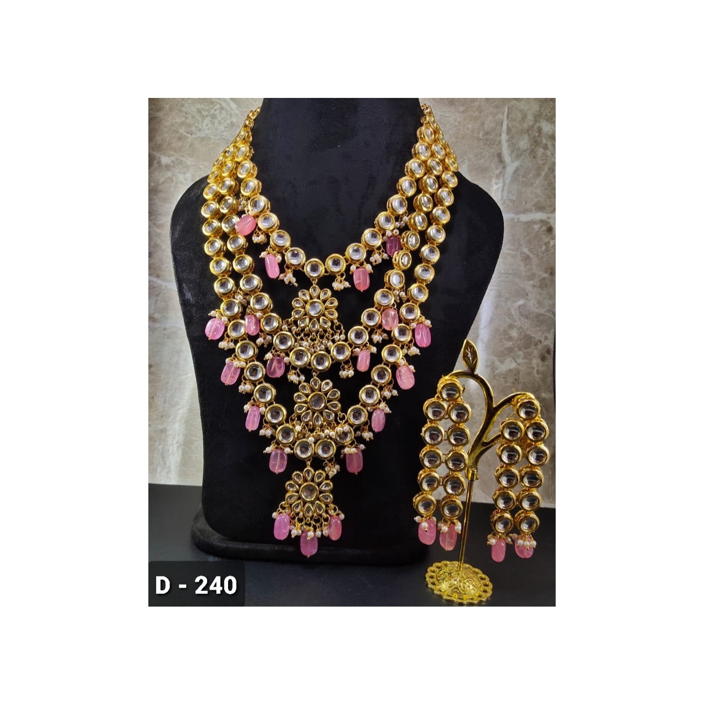 Kundan Necklace Set with Ling
