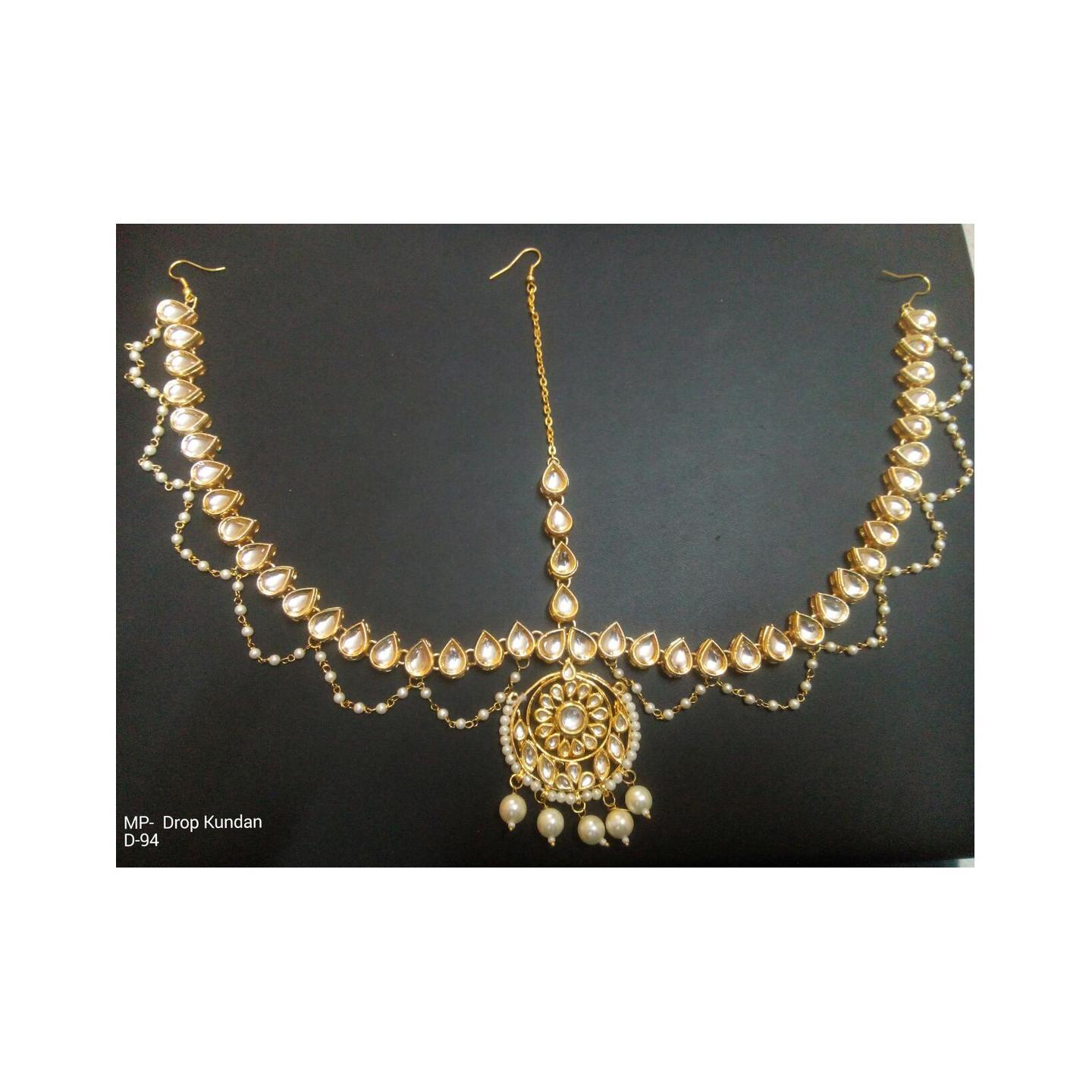 High Quality Kundan Mathapatti  Drop Layer 09