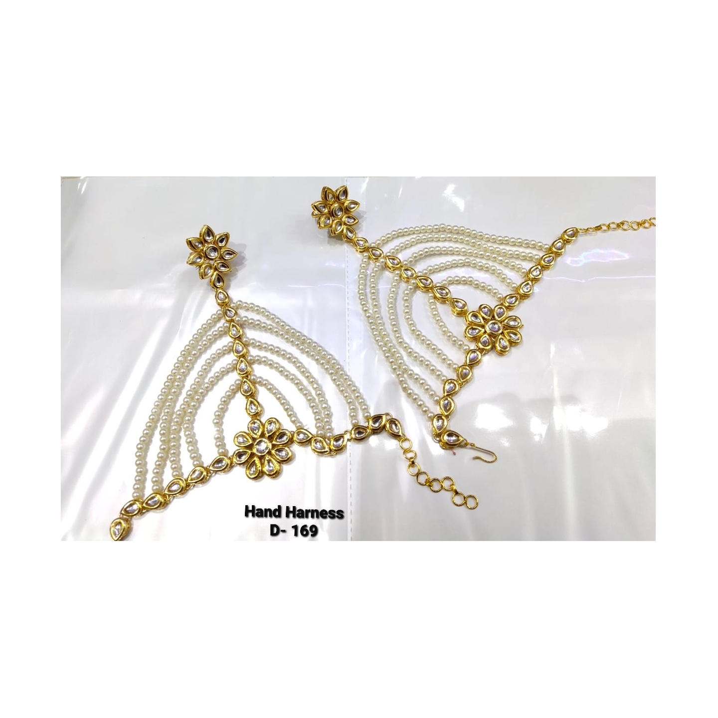 High Quality Kundan Hathphool Pair