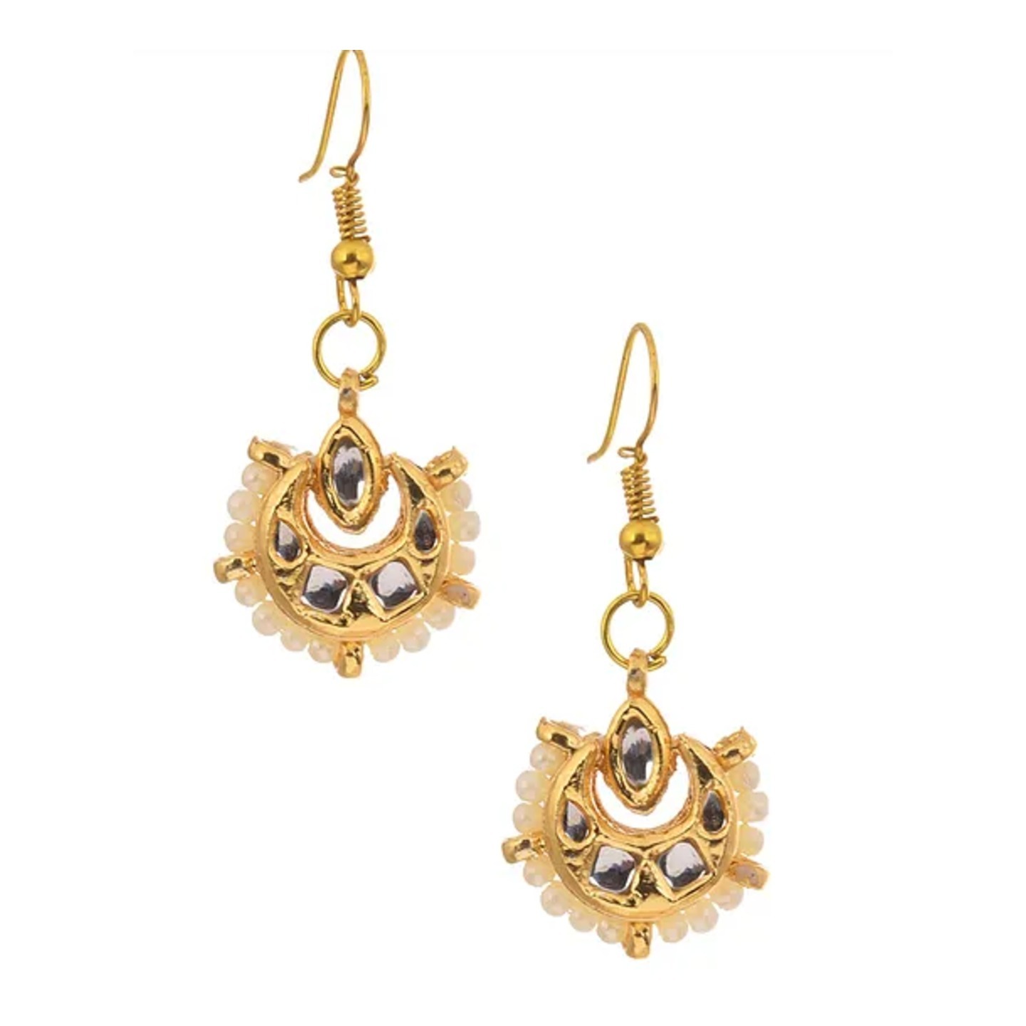 Gold Tone Kundan Earring For Kids