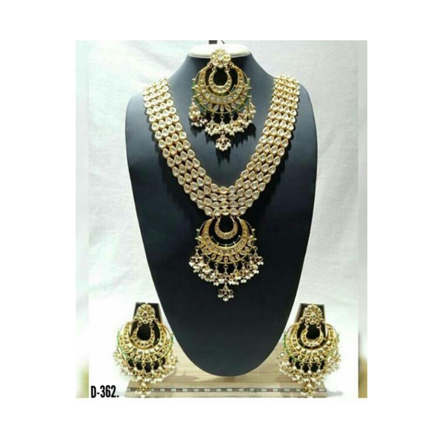 Kundan Long Necklace Set with Earring