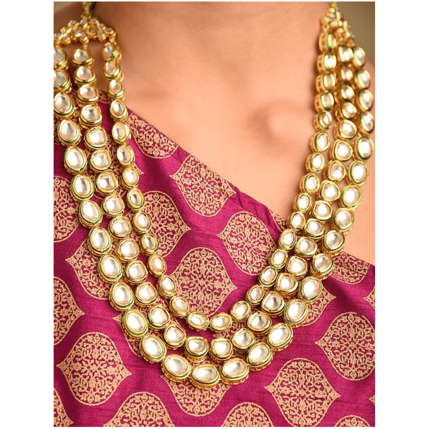 Gold Plated Kundan Necklace