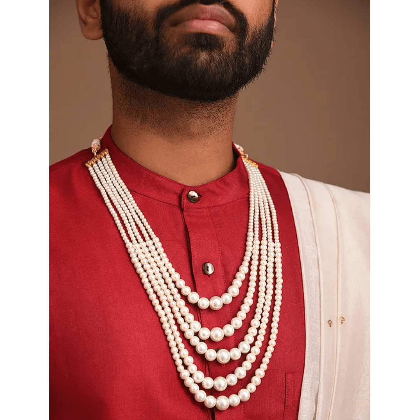 White Layer Multi Layer Pearl Necklace