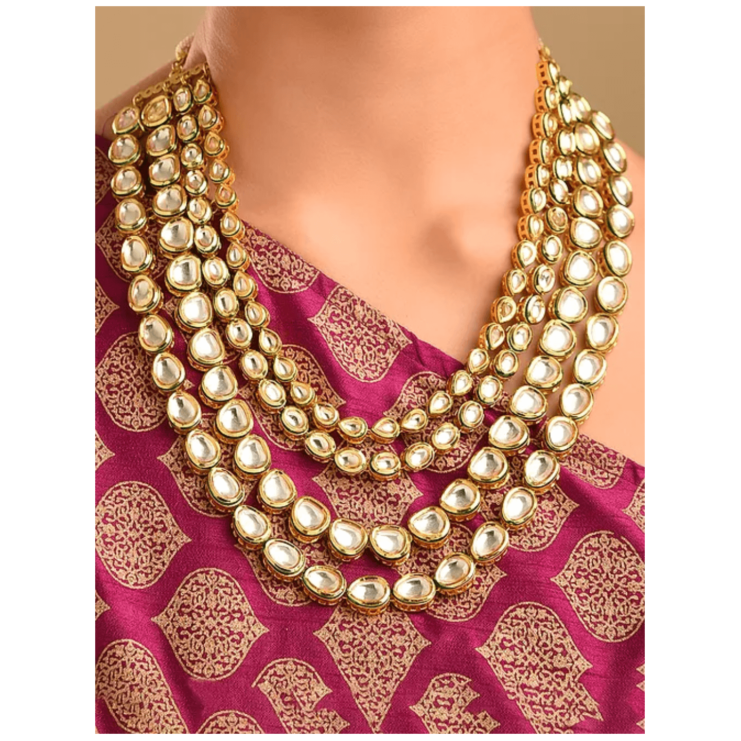 Gold Plated Kundan Necklace