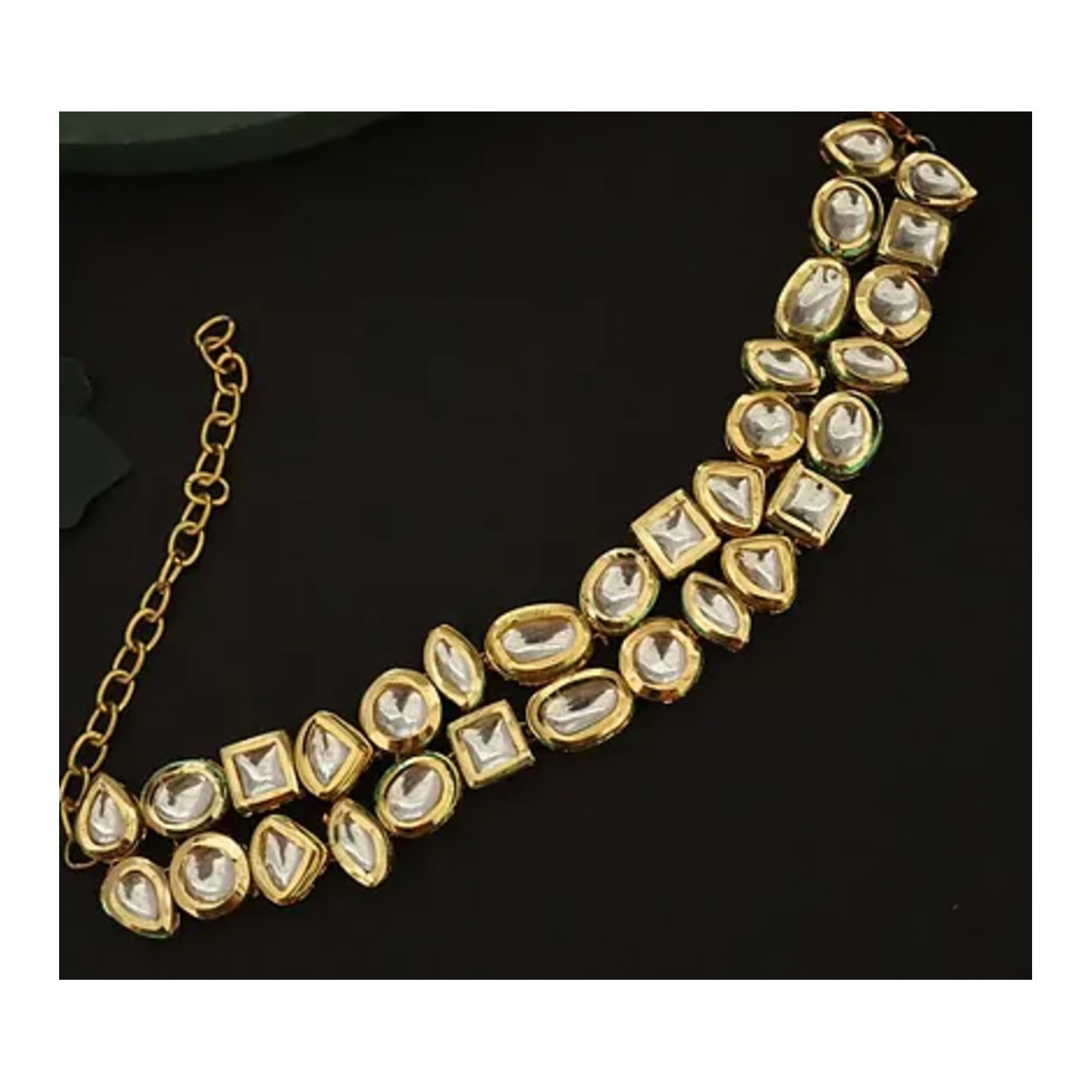 Gold Tone Kundan Bracelet