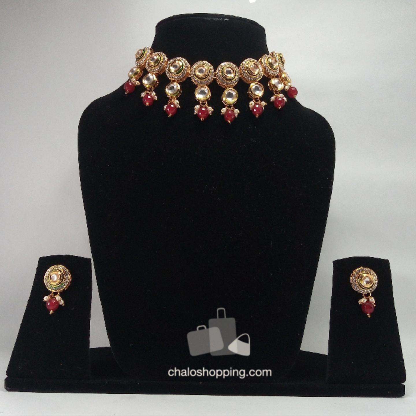 Kundan Inspired Choker Necklace Set