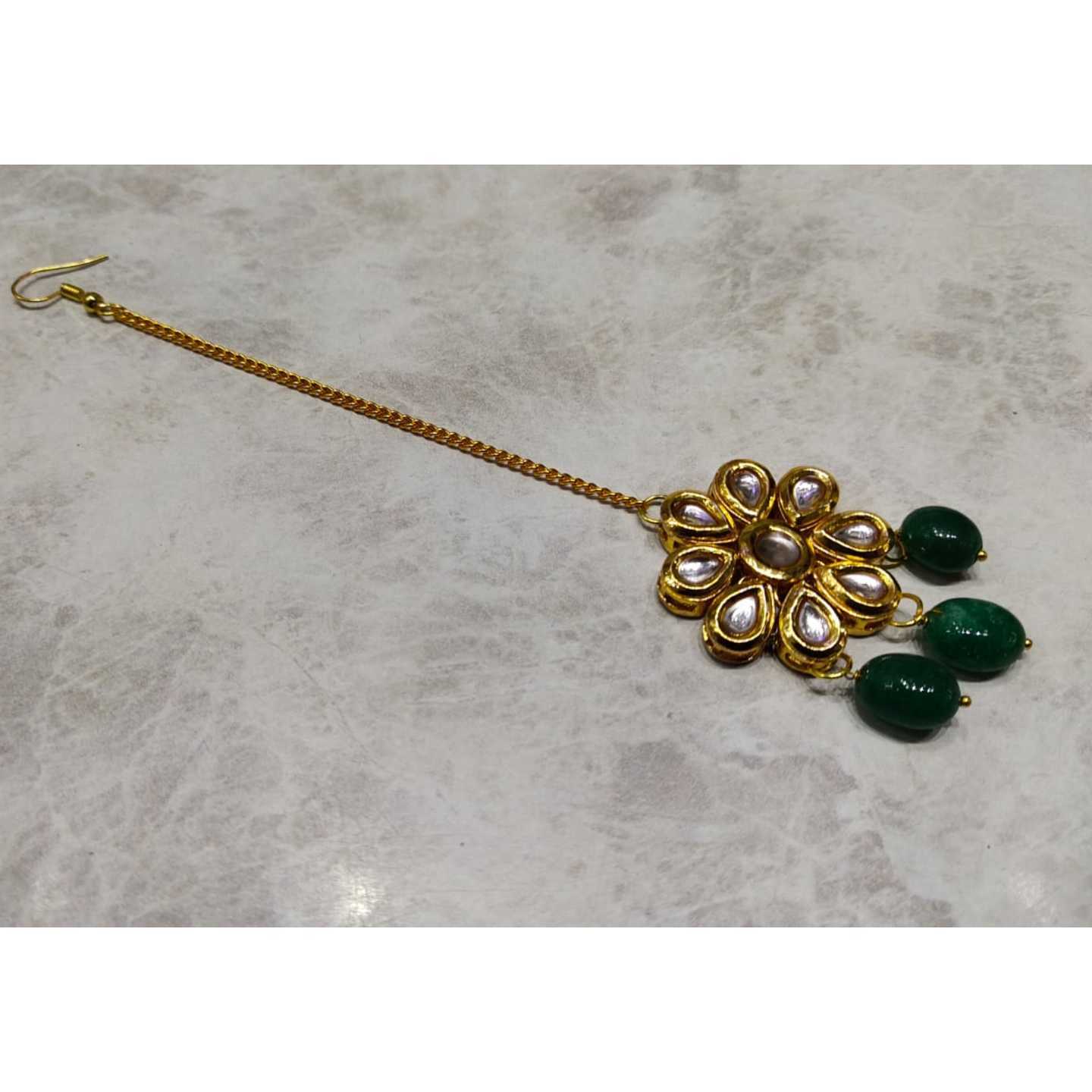 Gold Tone Kundan Tikka