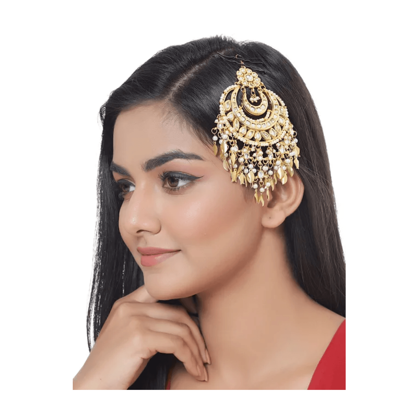 Gold Tone Kundan Passa