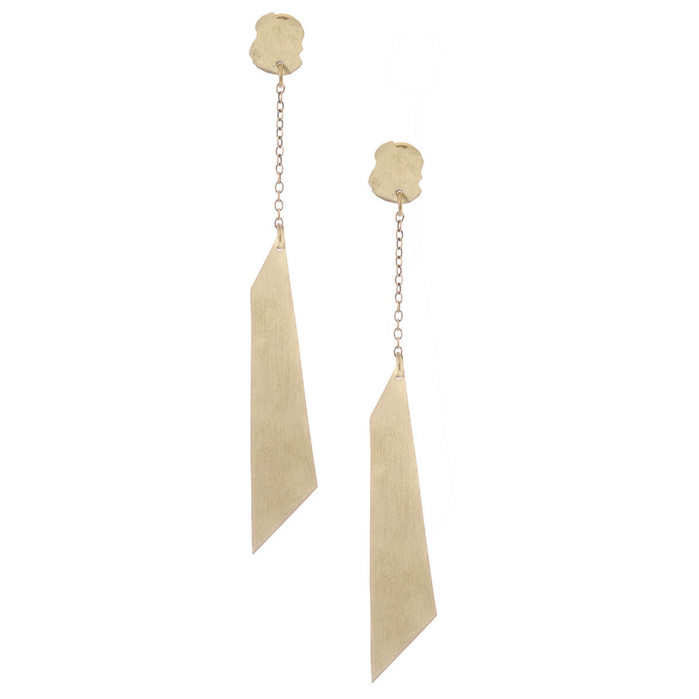 The Uncut Arrow Matte Gold Earrings