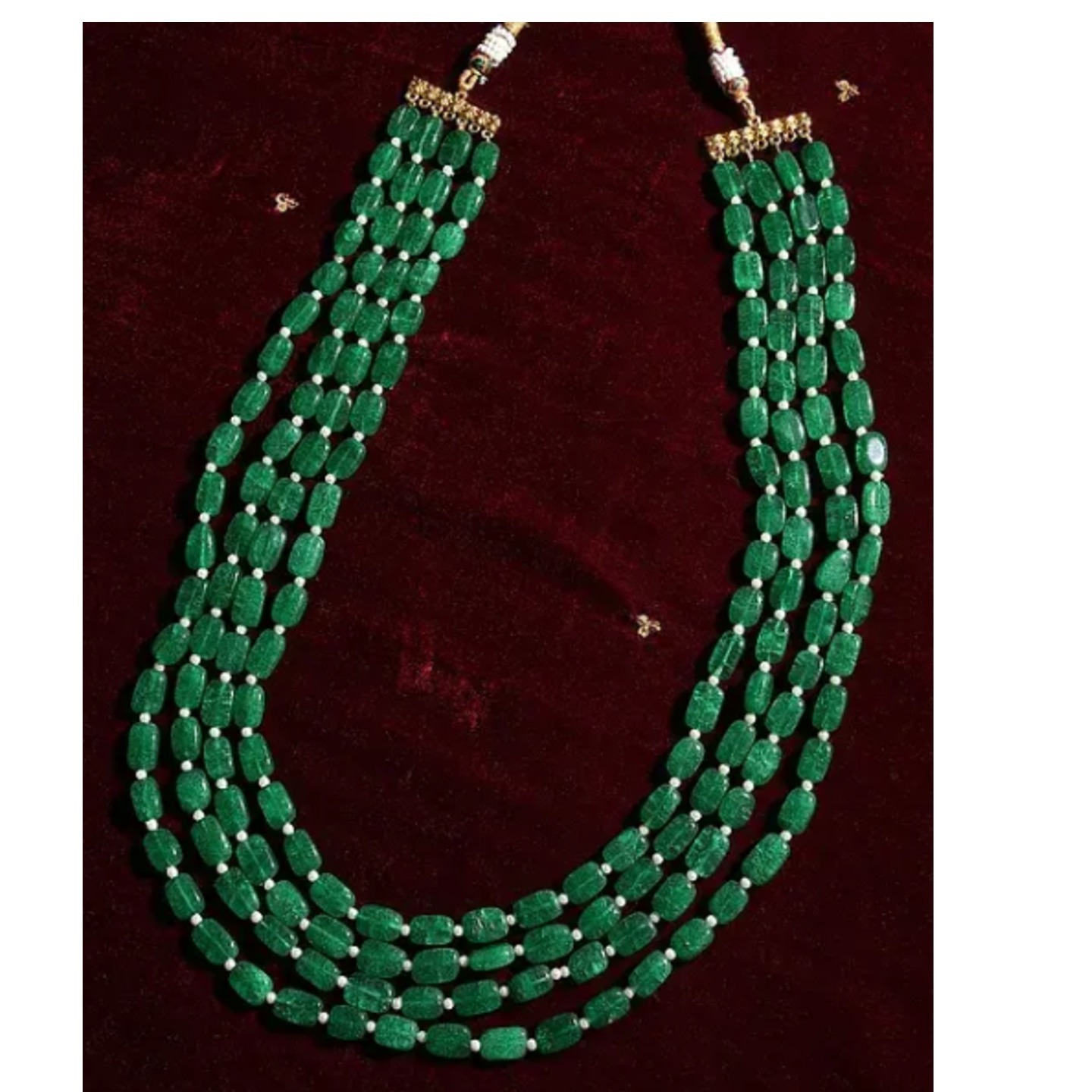 Green Beaded Layered Necklace