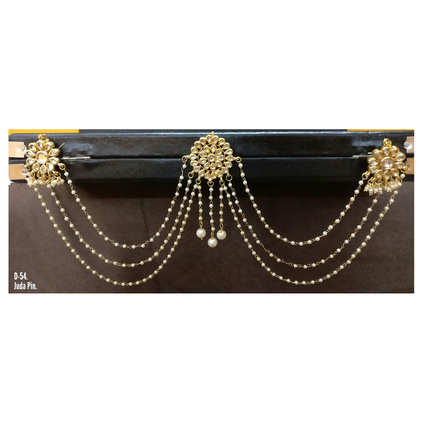 Faux Pearl Long Ear Juda Support Chain (Per Pair)