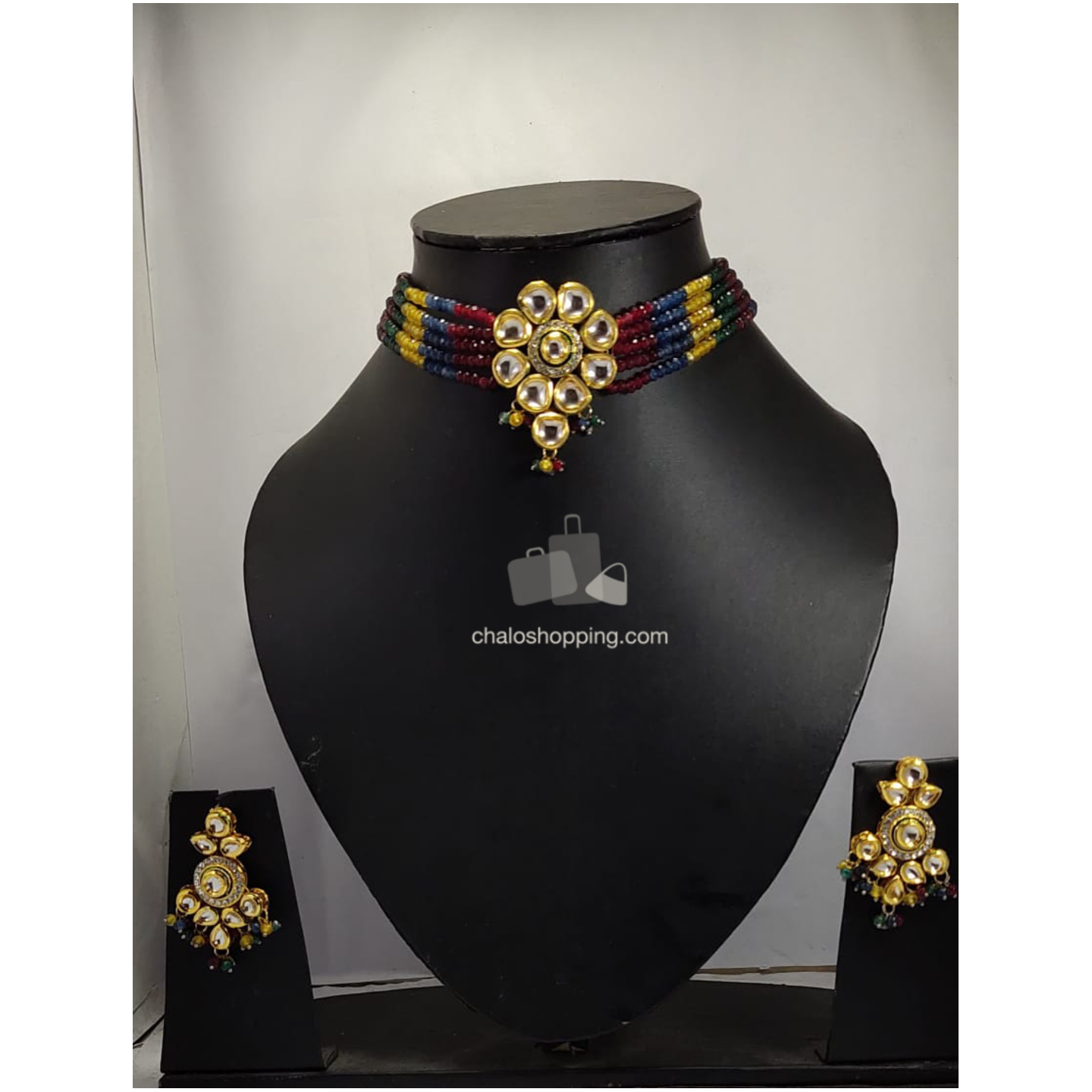 High Quality Muticolor Kundan Choker Set