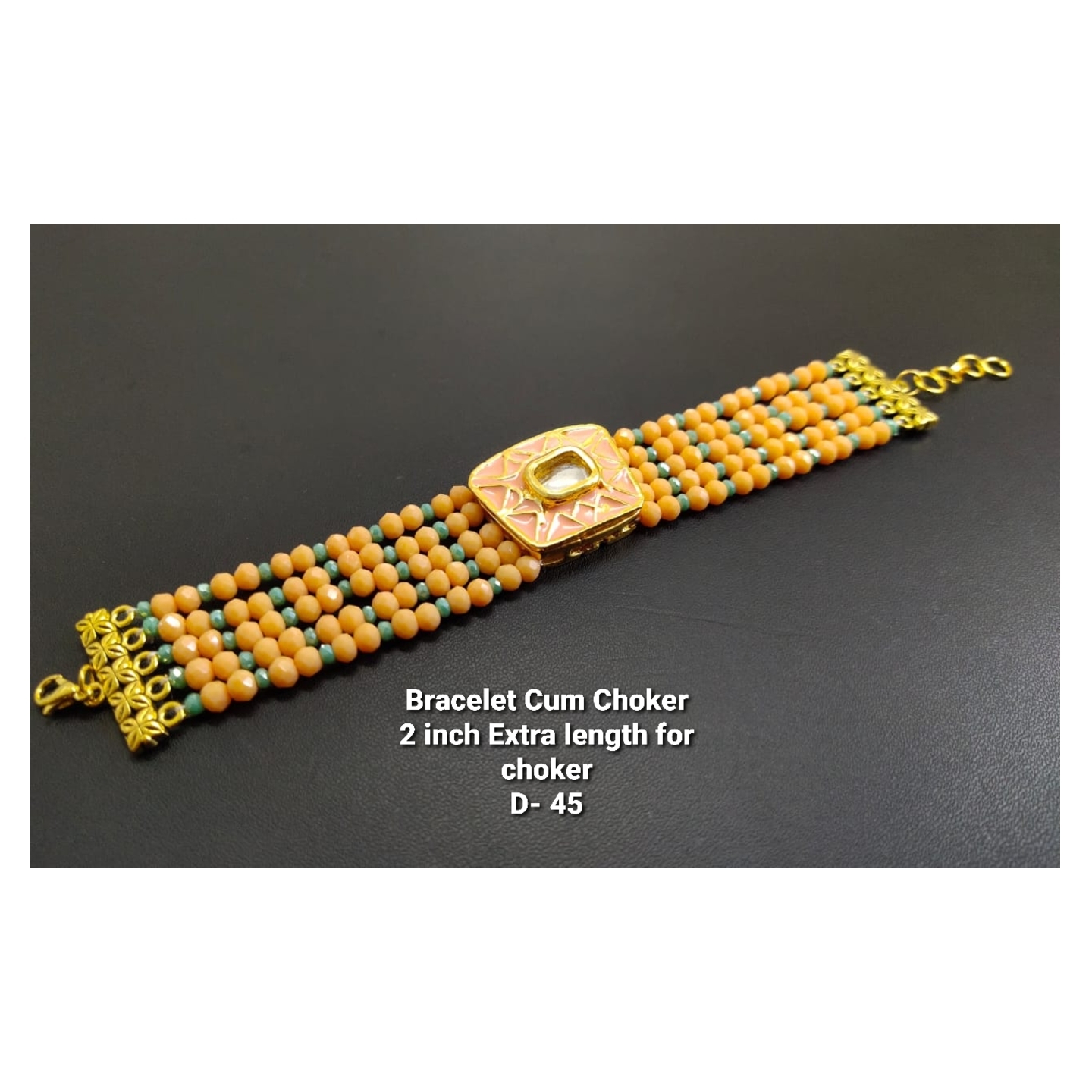 Kundan Choker Yellow with Earrings