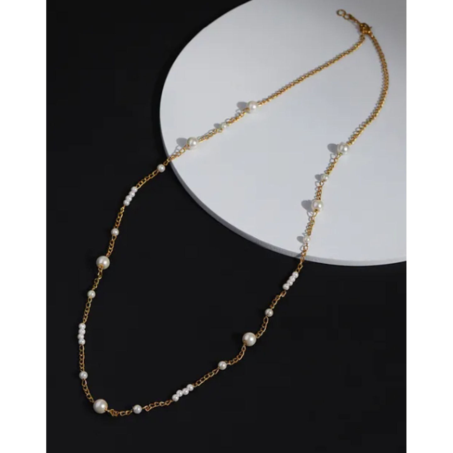 Gold Plated Handcrafted Necklace with Pearls
