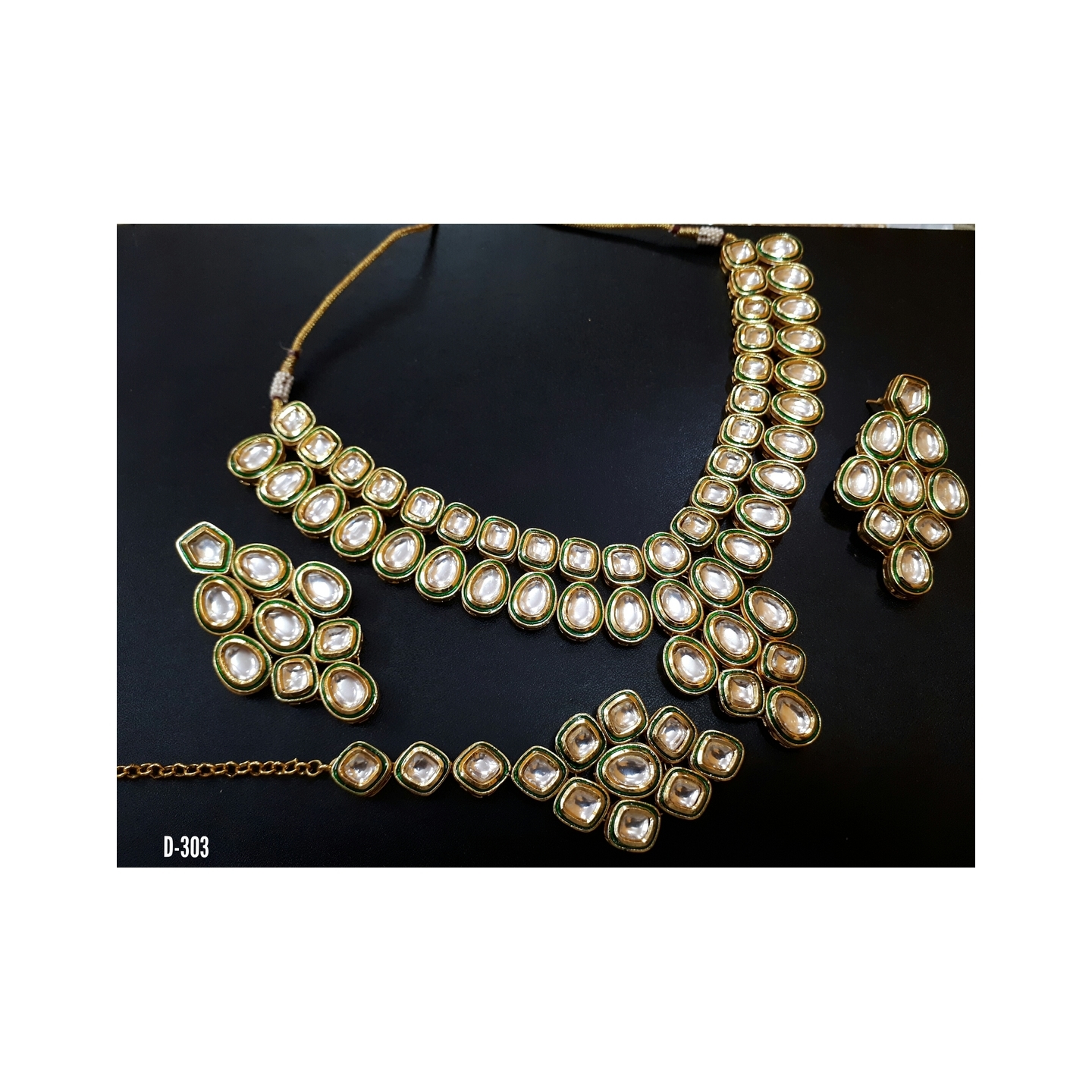 Kundan Necklace Set With Earring , Tikka