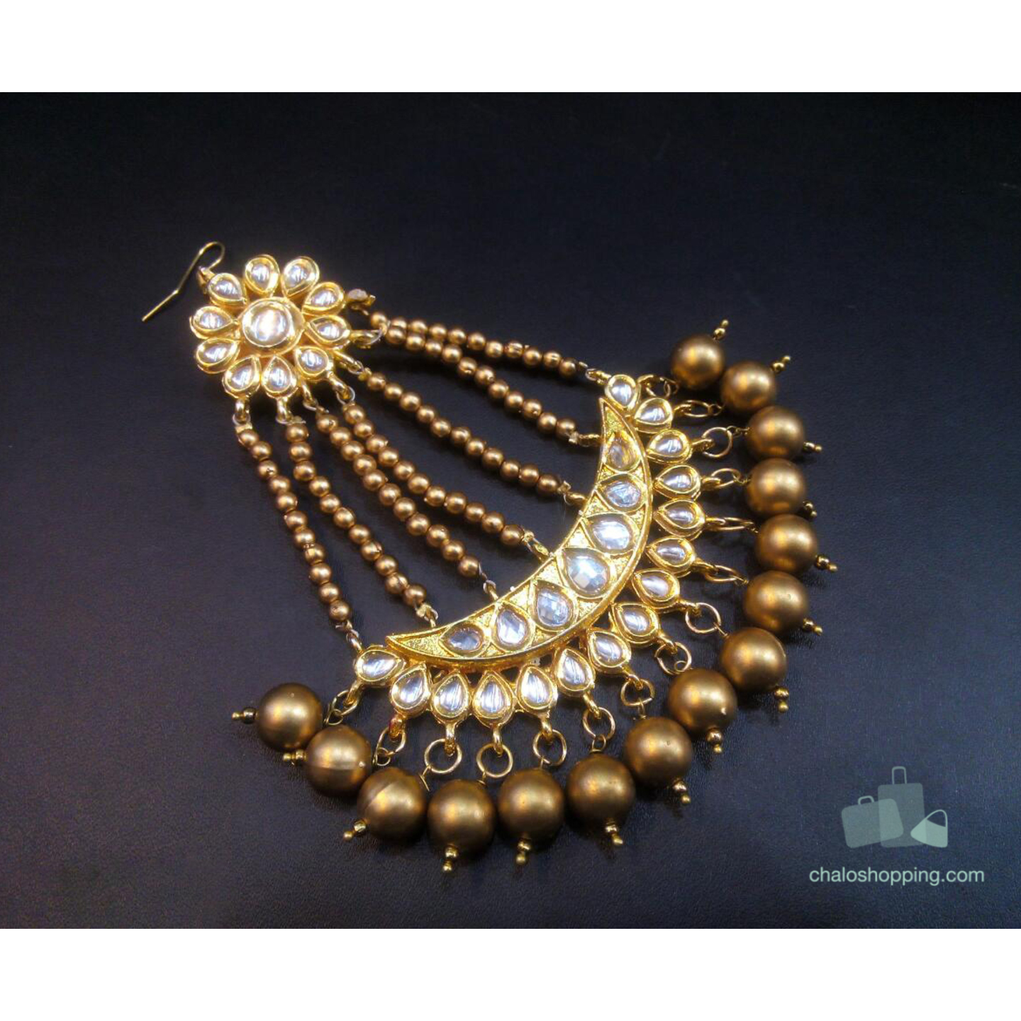 Kundan Inspired Golden Bead Passa