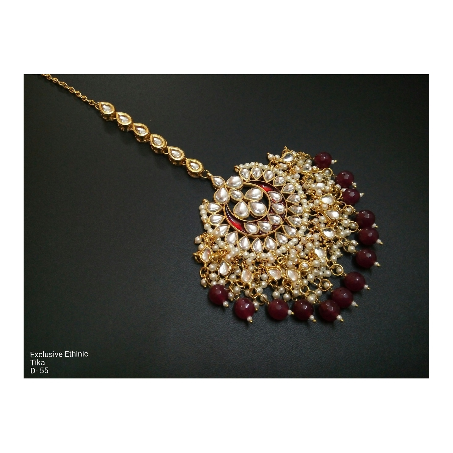 Kundan Tikka Ruby Ethnic Pearl 016