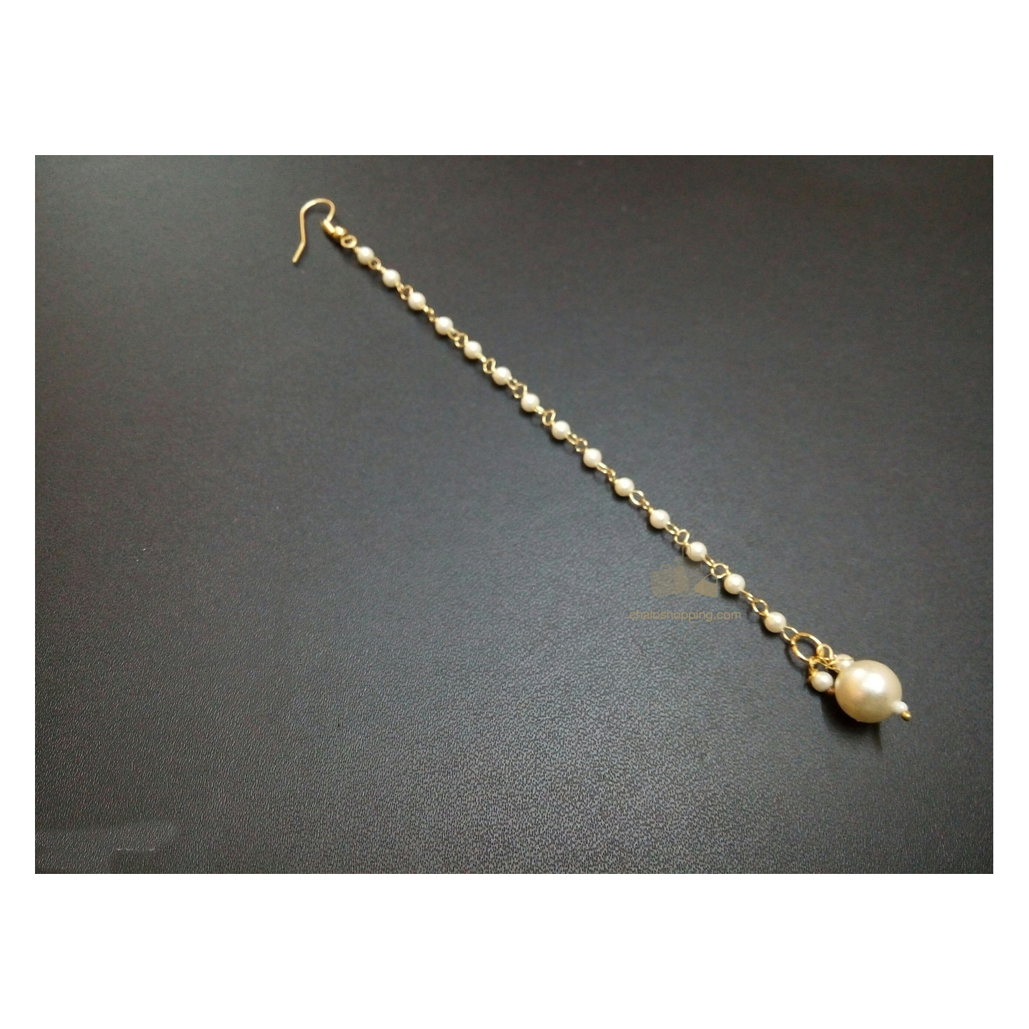 SIngle Pearl Drop Maangtika for Kids & Girls