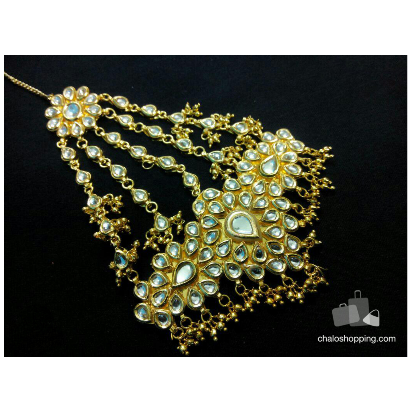 Kundan Inspired Pearl Big Passa